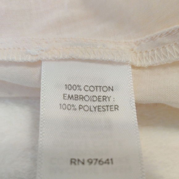 J-Jill. Women's Cream Embroidered Top - Picture 8 of 12